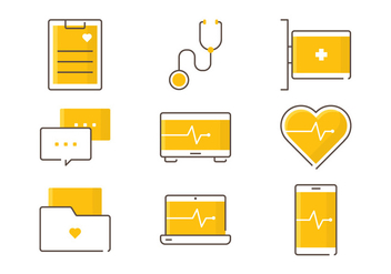Healthcare Service Icons - vector #409525 gratis